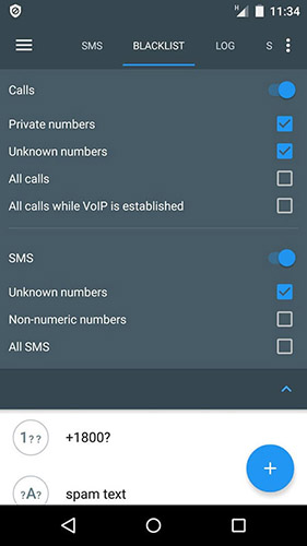 Anrufe Blacklist